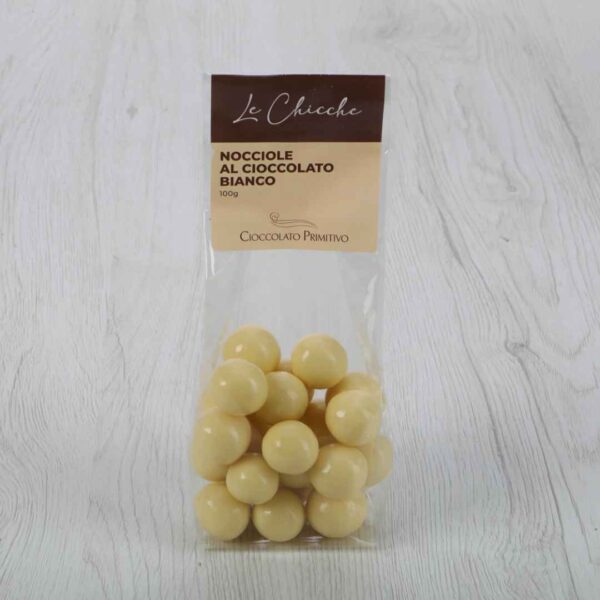 Nocciole ricoperte da cioccolato bianco