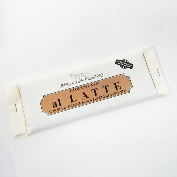 Cioccolato al latte senza zuccheri con edulcorante