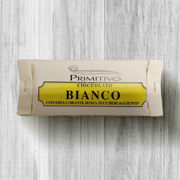 Cioccolato bianco senza zuccheri con edulcorante