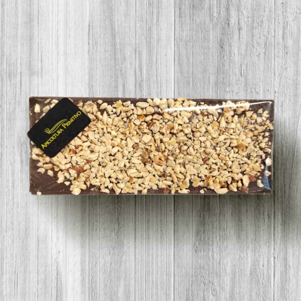 Cioccolato fondente 54% con cremino gusto caffè e granella di nocciole
