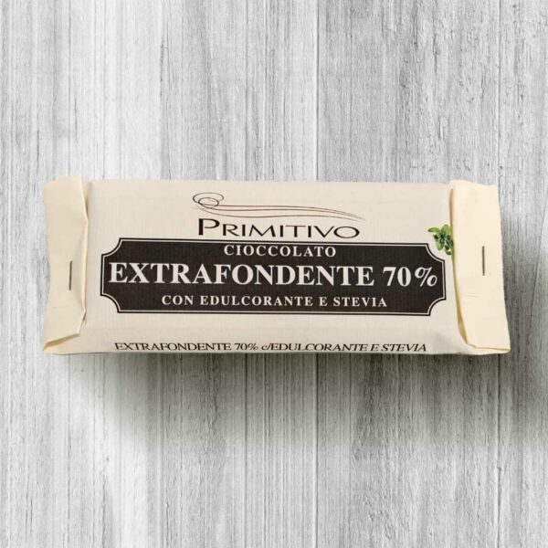 Cioccolato extrafondente 70% con edulcorante